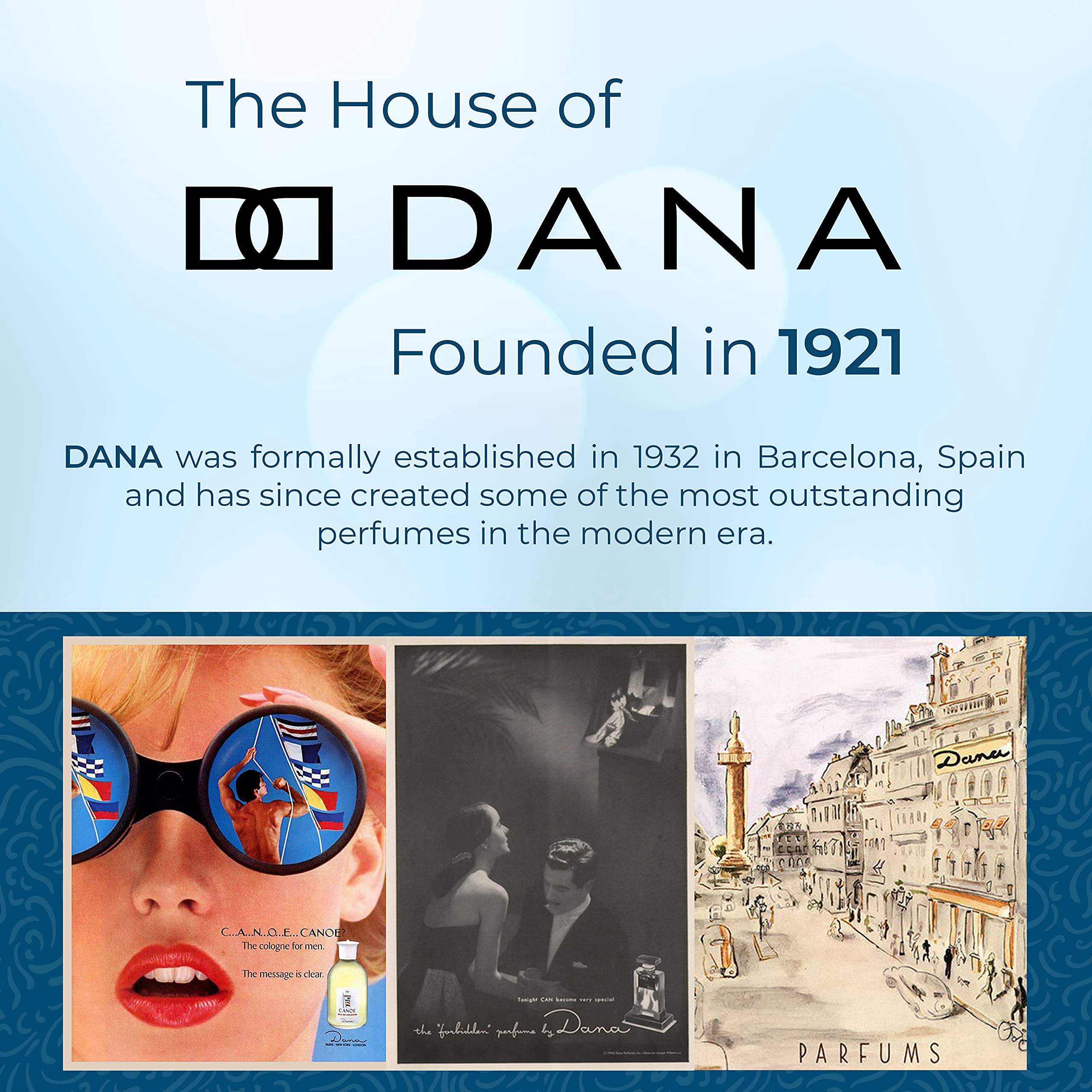 Dana Canoe ad visual highlights adventurous lifestyle fragrance for confident, fearless moments.