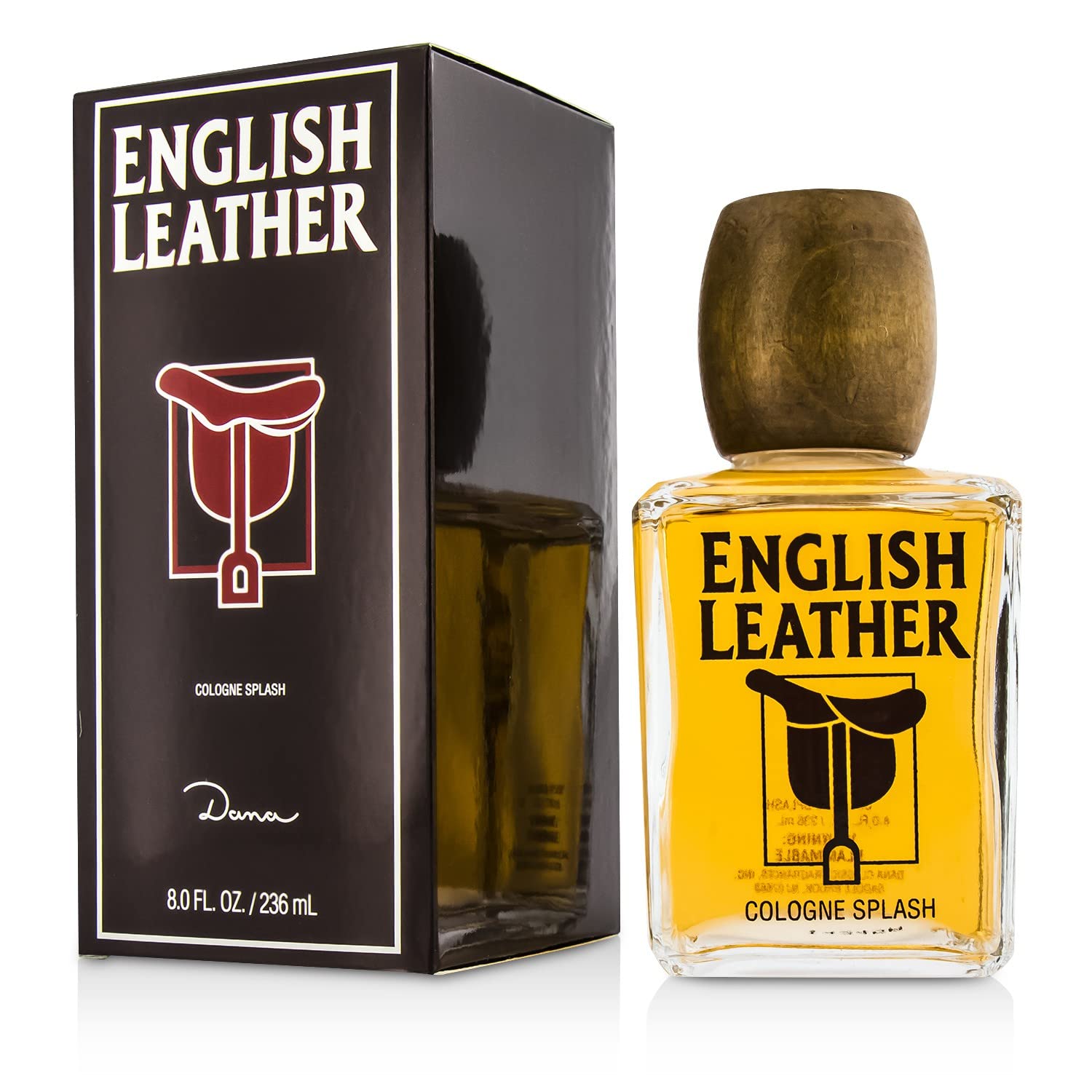 Dana English Leather bottle front for casual, masculine style.