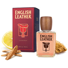 Dana English Leather Cologne 8oz bottle boosts confidence with a long-lasting masculine scent.