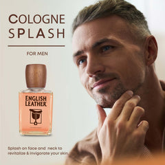Dana English Leather Cologne Bergamot-Kaffir lime note highlights a bright opening.