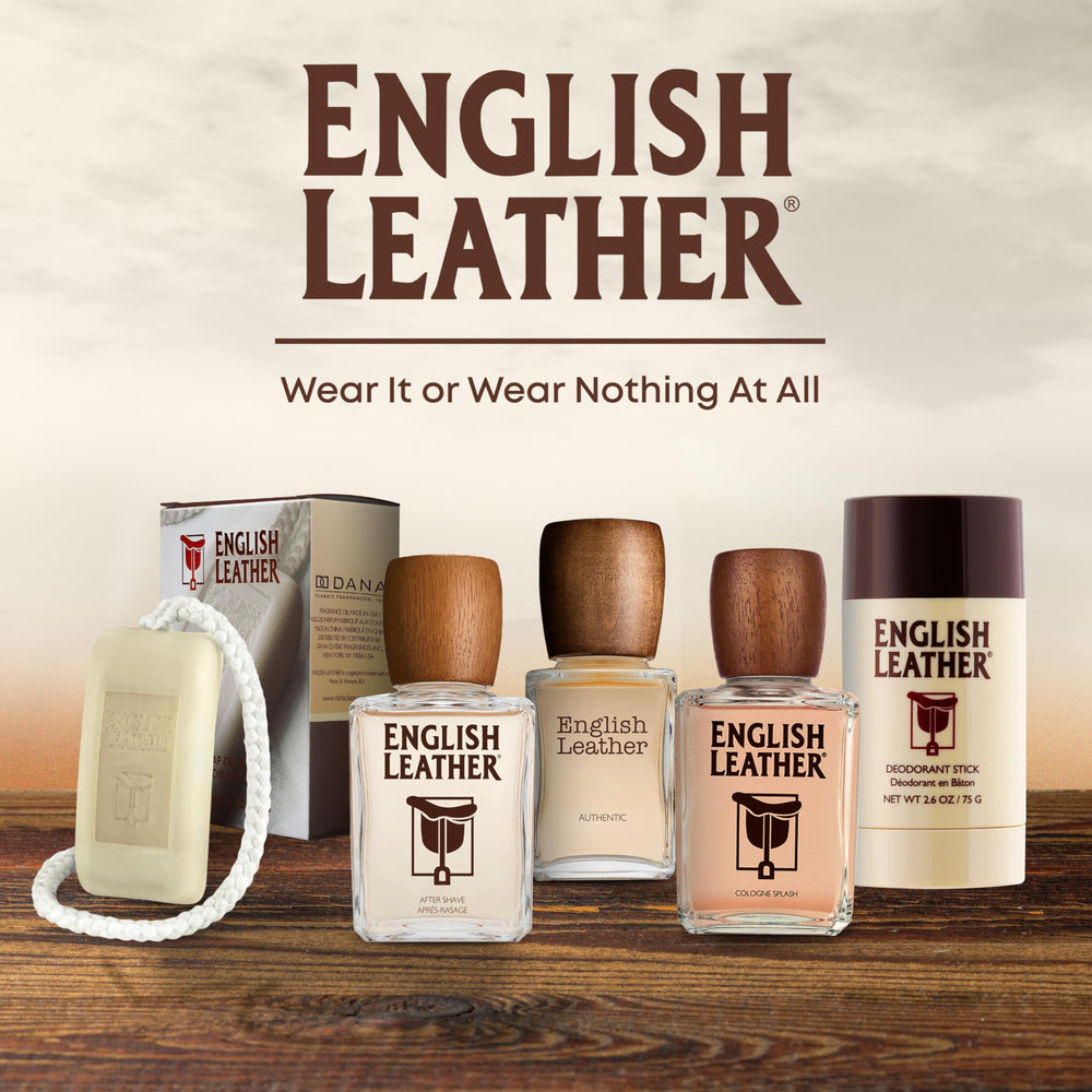 Dana English Leather sandalwood base close-up reveals warm masculine scent foundation.