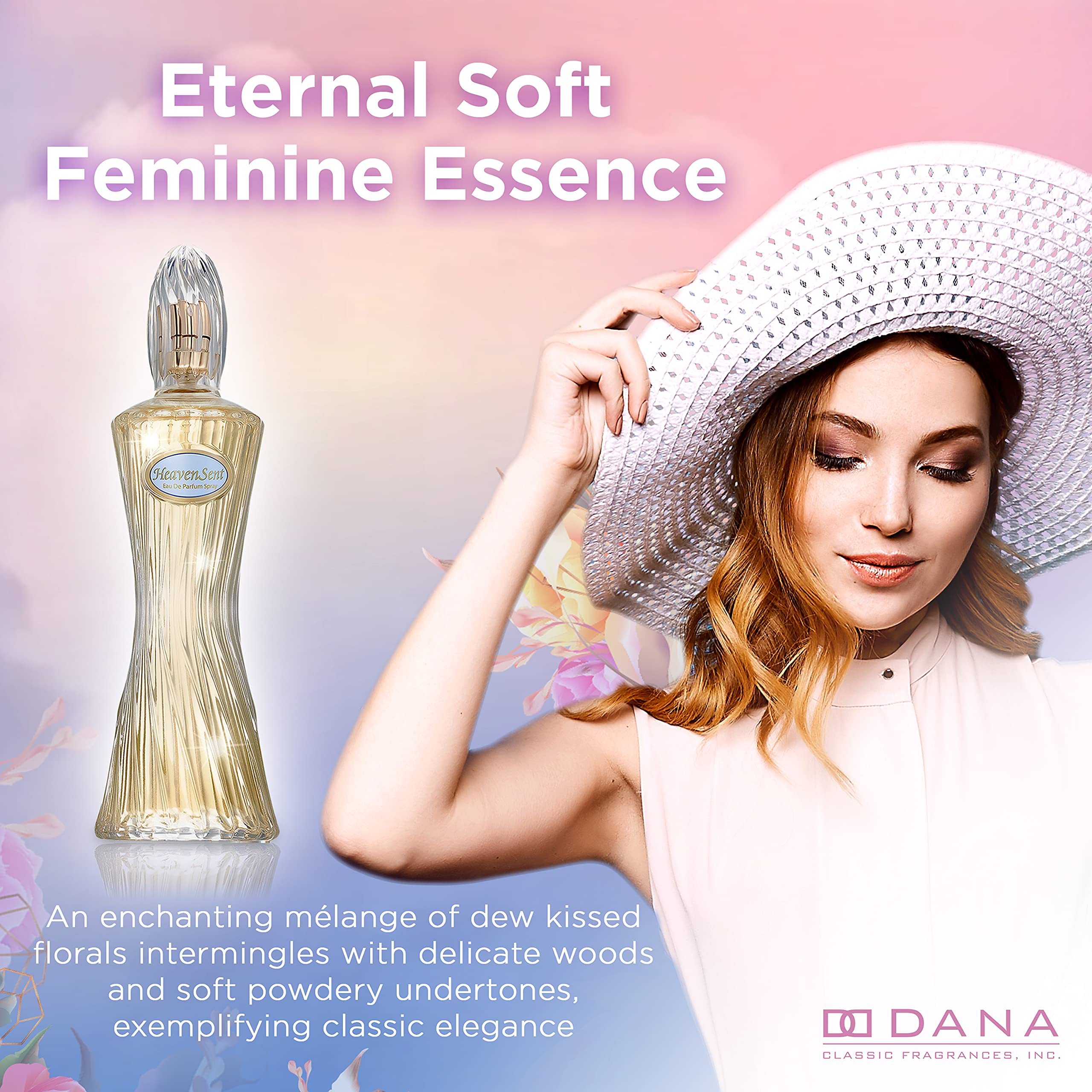 Dana Heaven Sent box closeup emphasizes heritage and relaunch legacy.