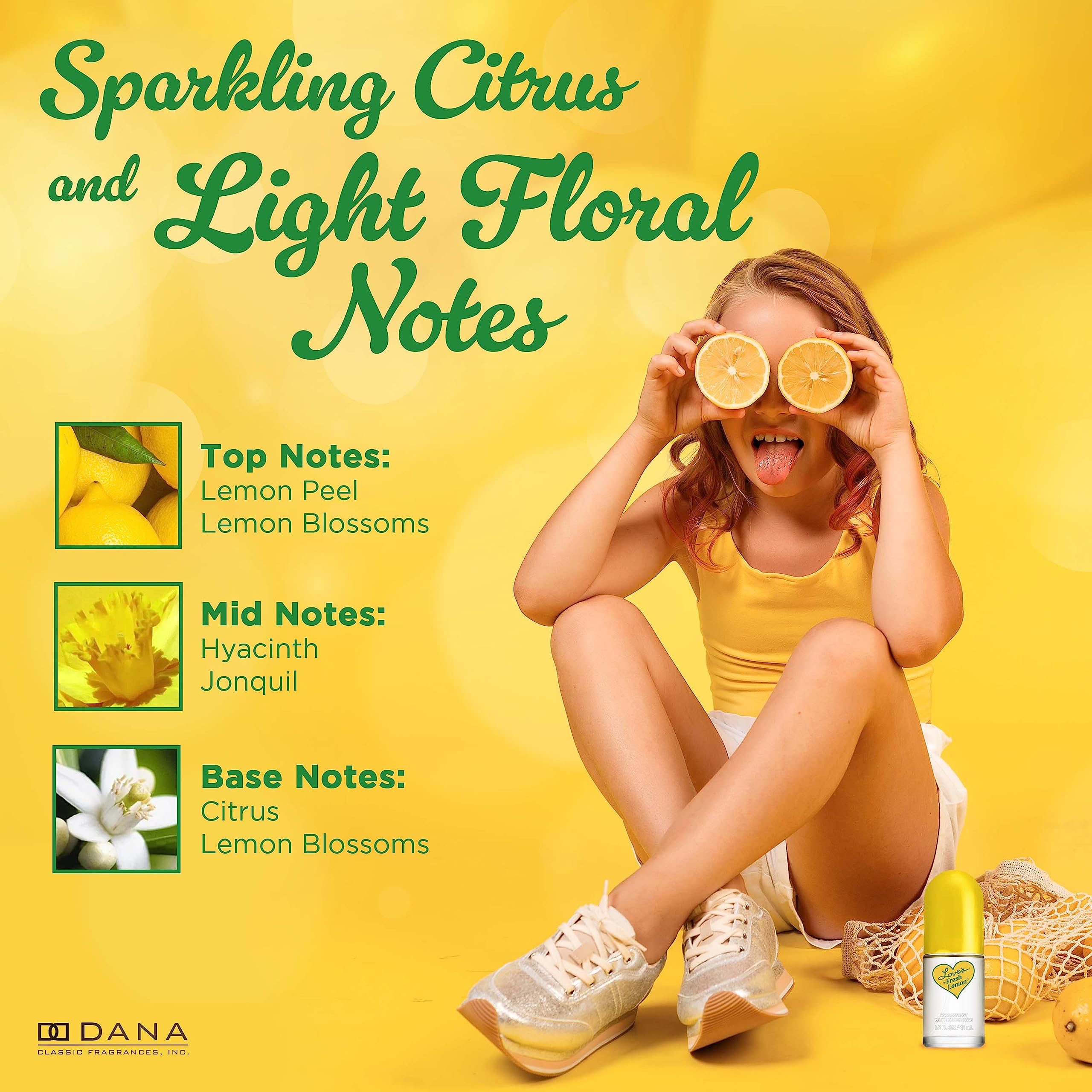Dana Love's Fresh Lemon packaging suggests travel-friendly size for purse refreshment