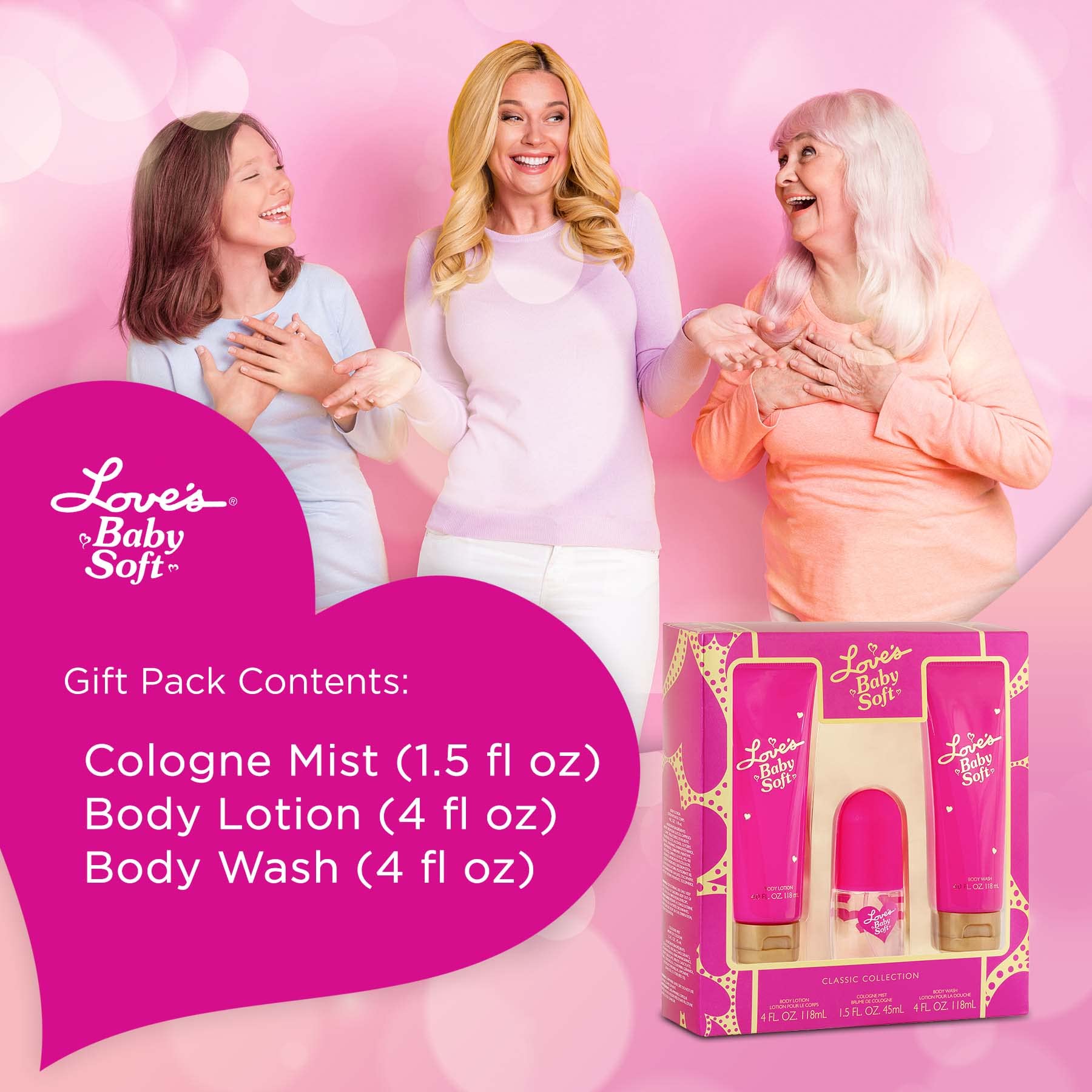 Dana Love's Baby Soft Gift Set baby oil pump focuses on easy, comforting application.