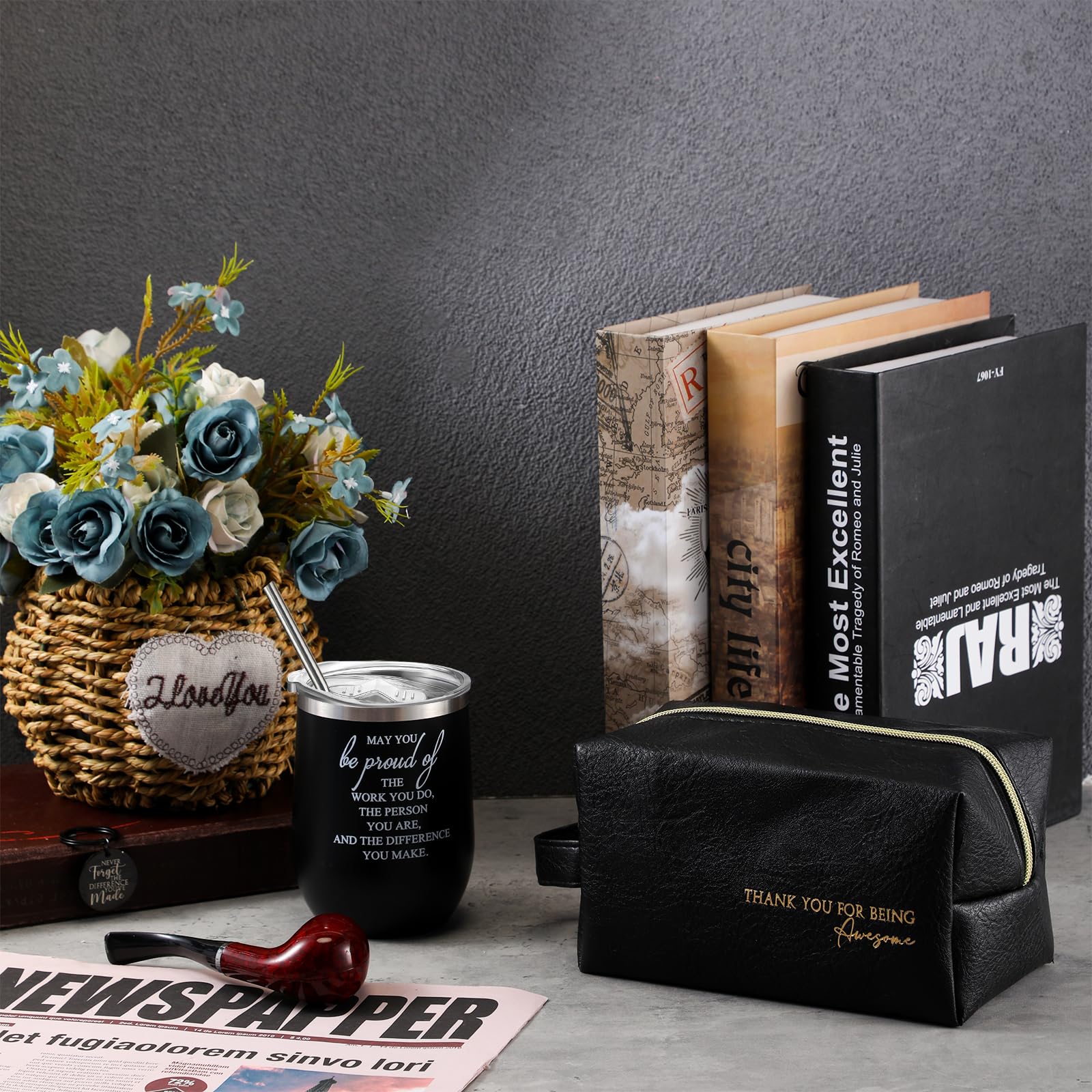 Dandat leather toiletry bag with waterproof lining for durable travel storage.