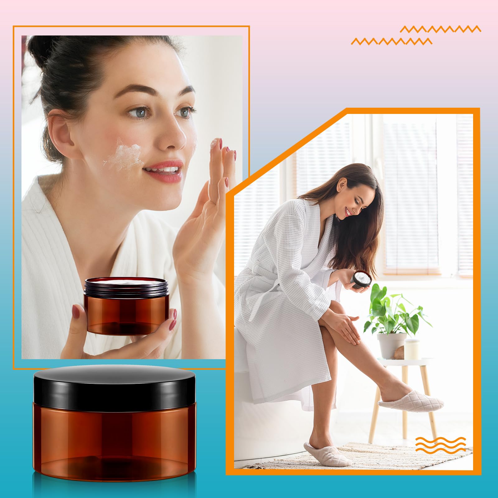 Dandat travel friendly amber jar with labels for organized routines