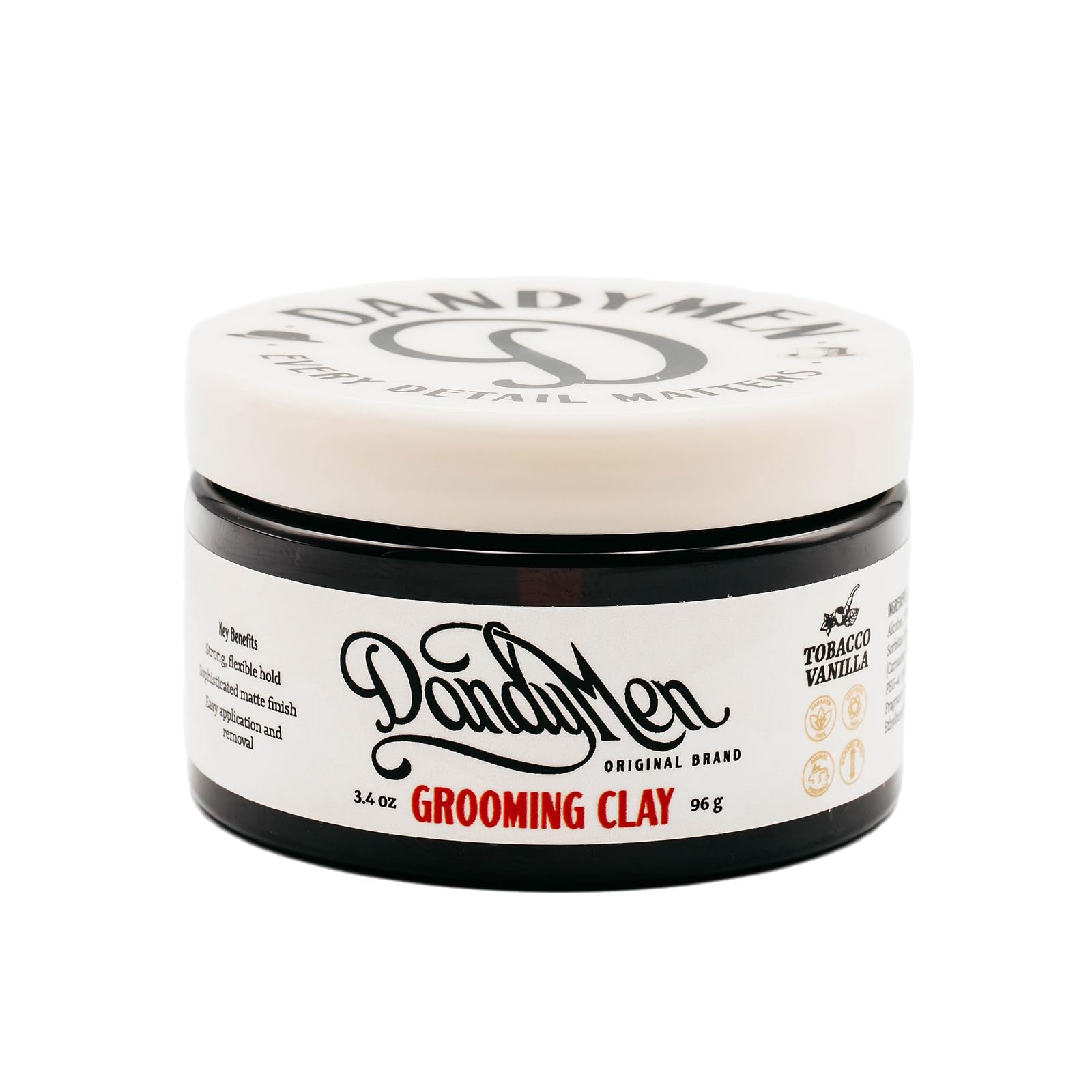 DandyMen Grooming Clay packaging shows premium design for easy storage and quick access.