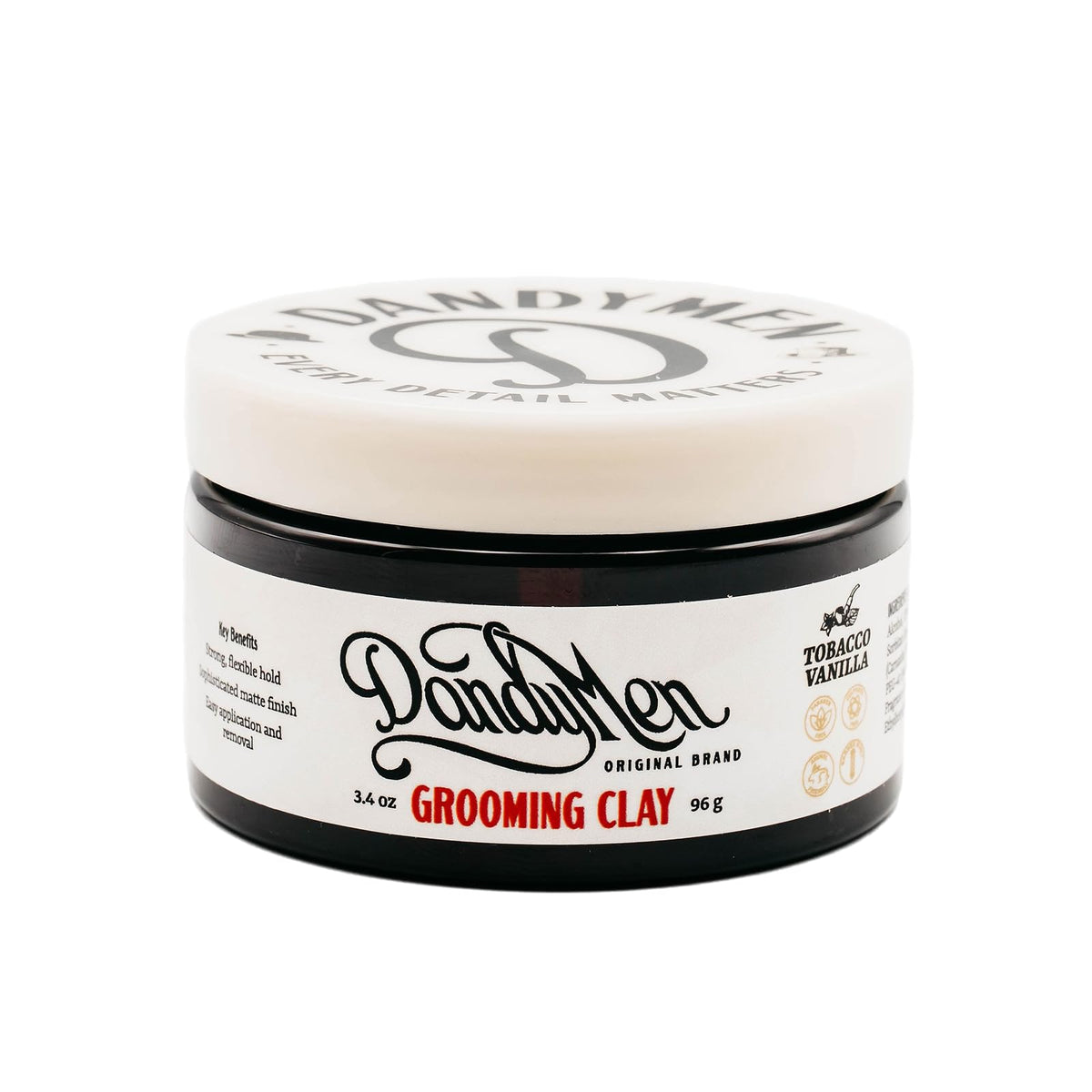 DandyMen Grooming Clay packaging shows premium design for easy storage and quick access.