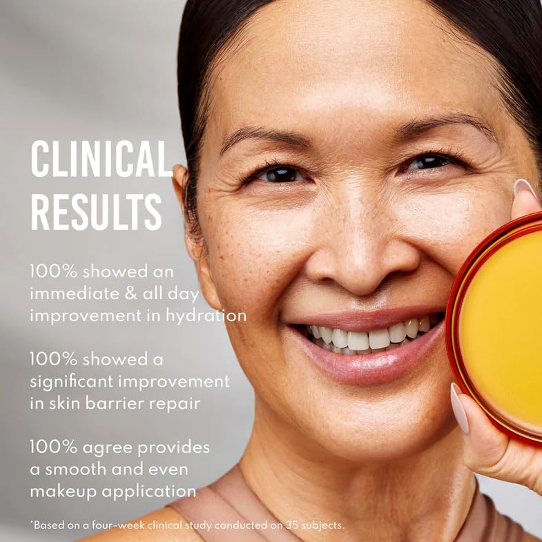 Danessa Myricks Yummy Skin Moisture Repair Balm Serum facial application shows a smooth, prep-ready surface.