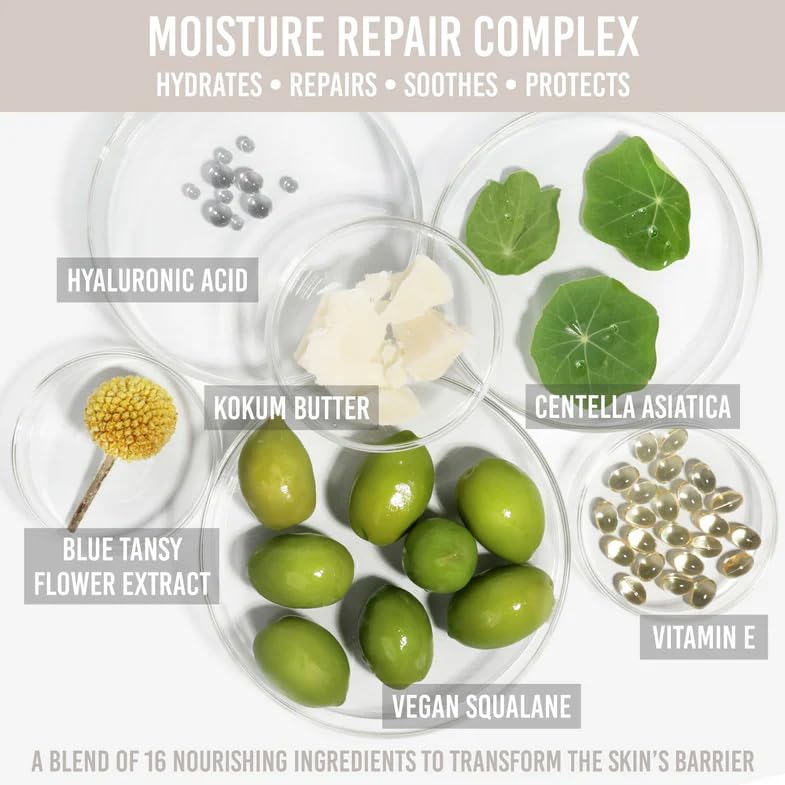 Danessa Myricks Yummy Skin Moisture Repair Balm Serum swirls on skin, revealing balm-to-serum transformation.