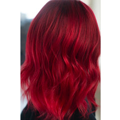 Danger Jones Diablo Red hair applying image demonstrates smooth velvet texture for mess-free application.