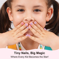 DANNI & TONI Unicorn Rainbow design provides safe, quick manicure for kids.
