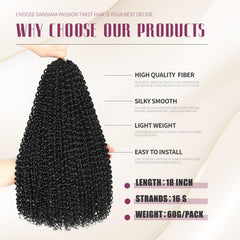 Dansama Water Wave Passion Twist 18-inch length for versatile boho looks.