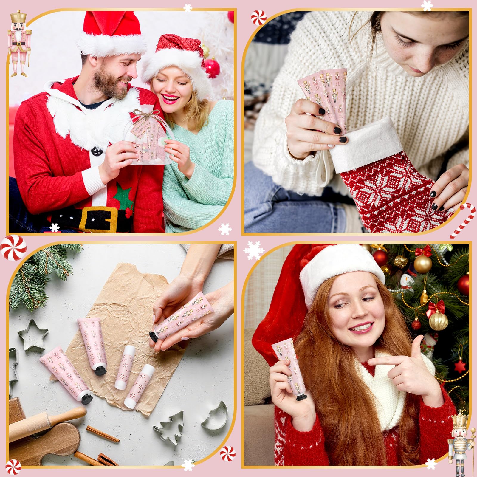 Dansib Christmas-theme lip balm and hand cream for gifting at events