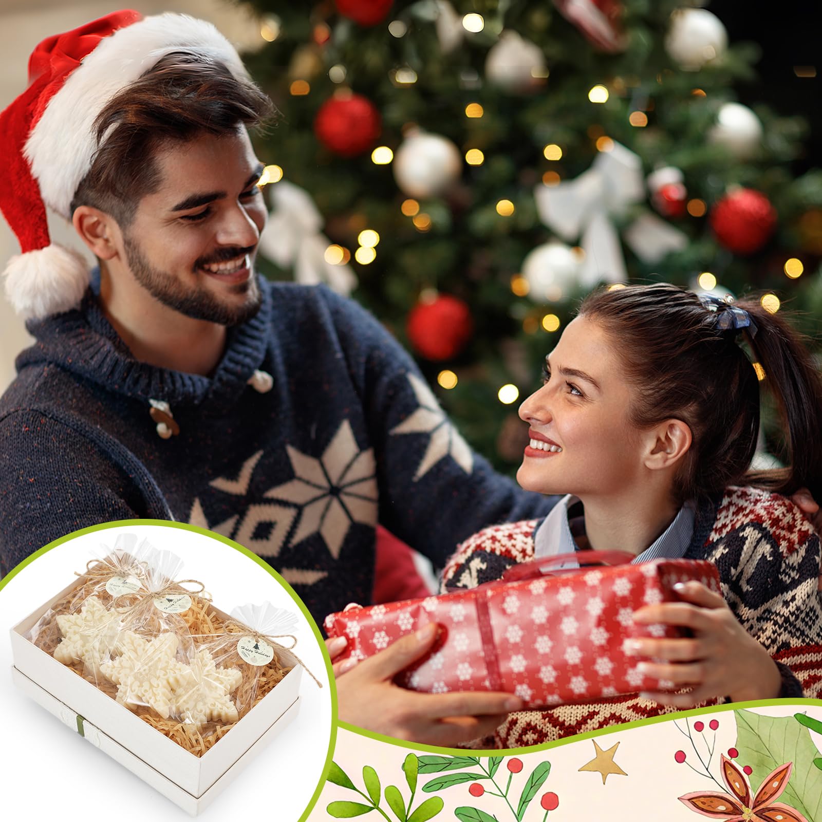 Dansib holiday wrapping and tags image shows versatile event gifting ideas.