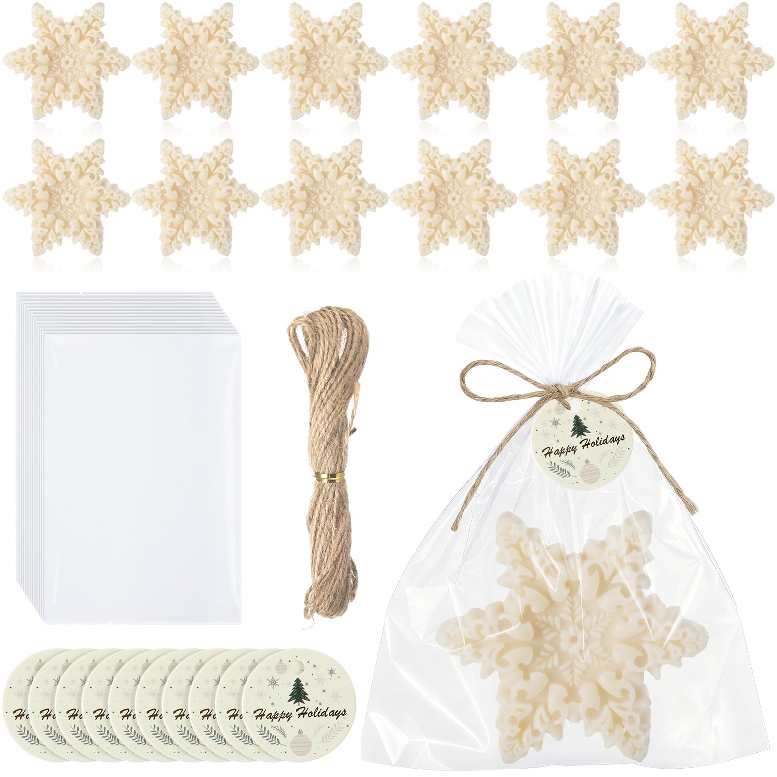 Dansib snowflake soap bars pack for gifting and gentle cleansing.