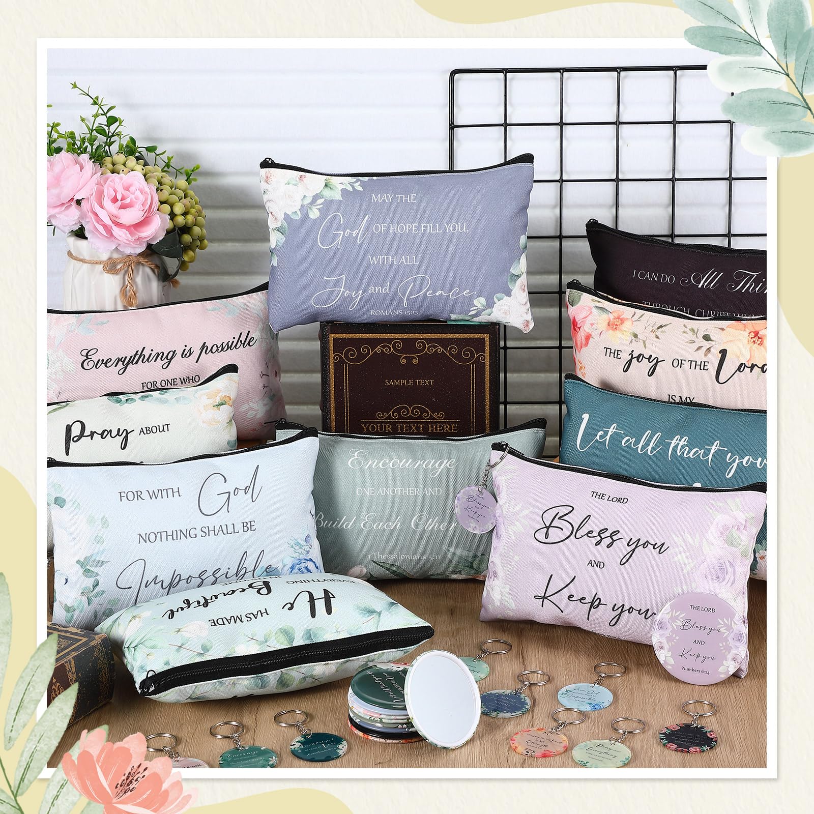 Dansydaisy Bible verse mini mirrors for portable daily reflection