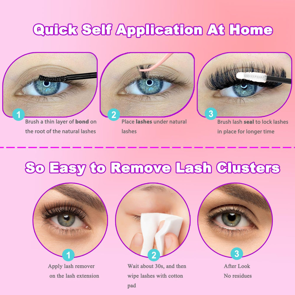 DAODER cluster lashes skin-friendly fiber minimizes irritation.
