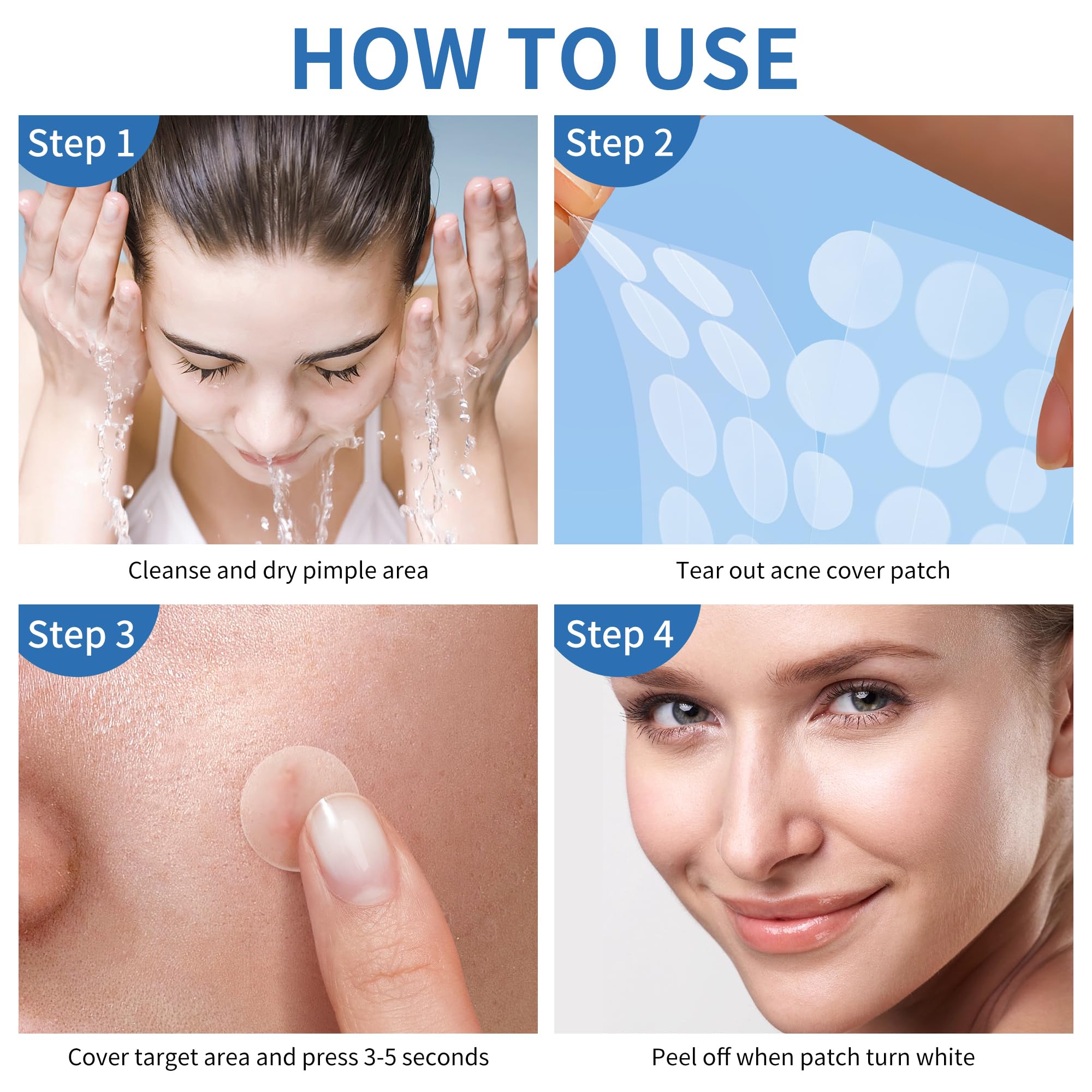Daolyo packaging front image highlighting easy application and travel-friendly pimple patches.