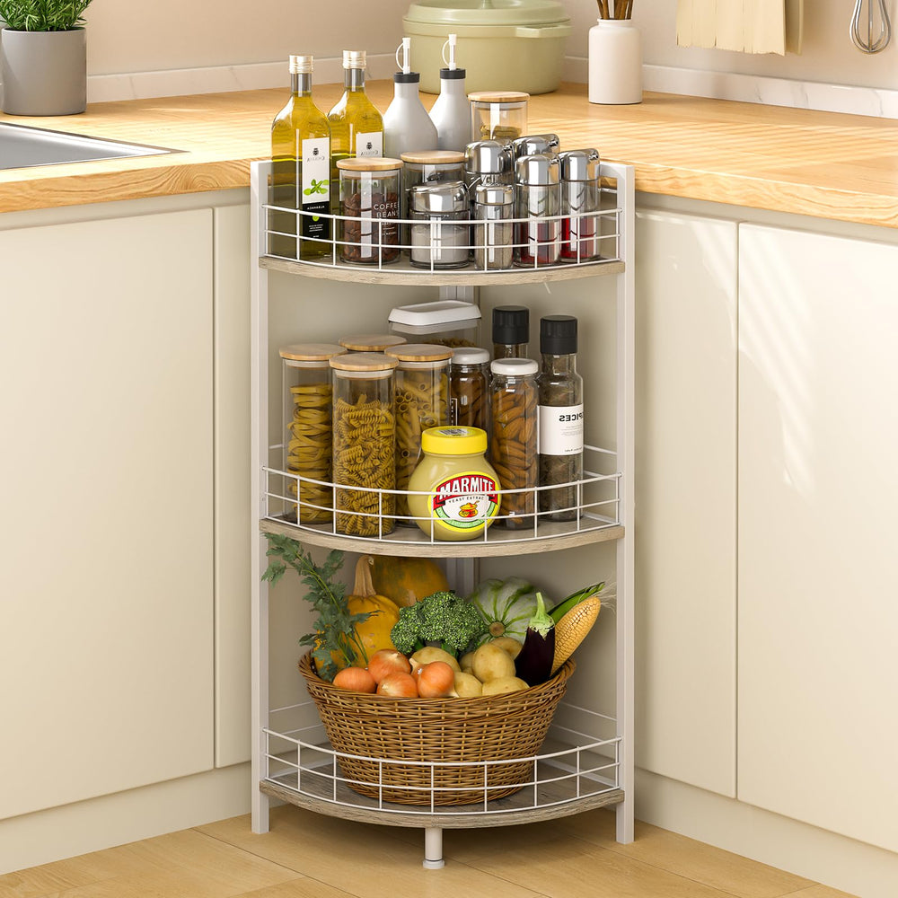 DAOUTIME bathroom storage beside sink keeps daily necessities within reach.