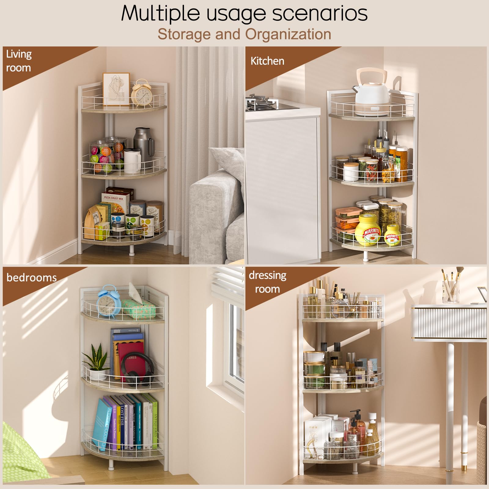 DAOUTIME versatile storage for bathroom kitchen and vanity spaces.
