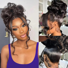 Daparo body wave 360 lace front wig shows full coverage for natural-looking parting and seamless styling.