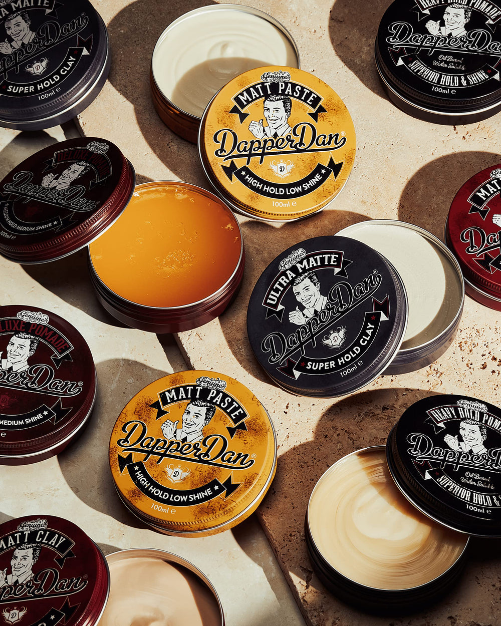 Dapper Dan Deluxe Pomade no greasiness finish supports clean, professional look.