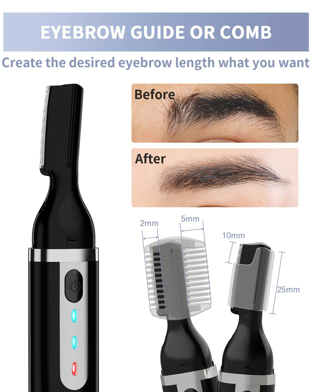 Dapsang Eyebrow Trimmer skin-friendly painless trimming.