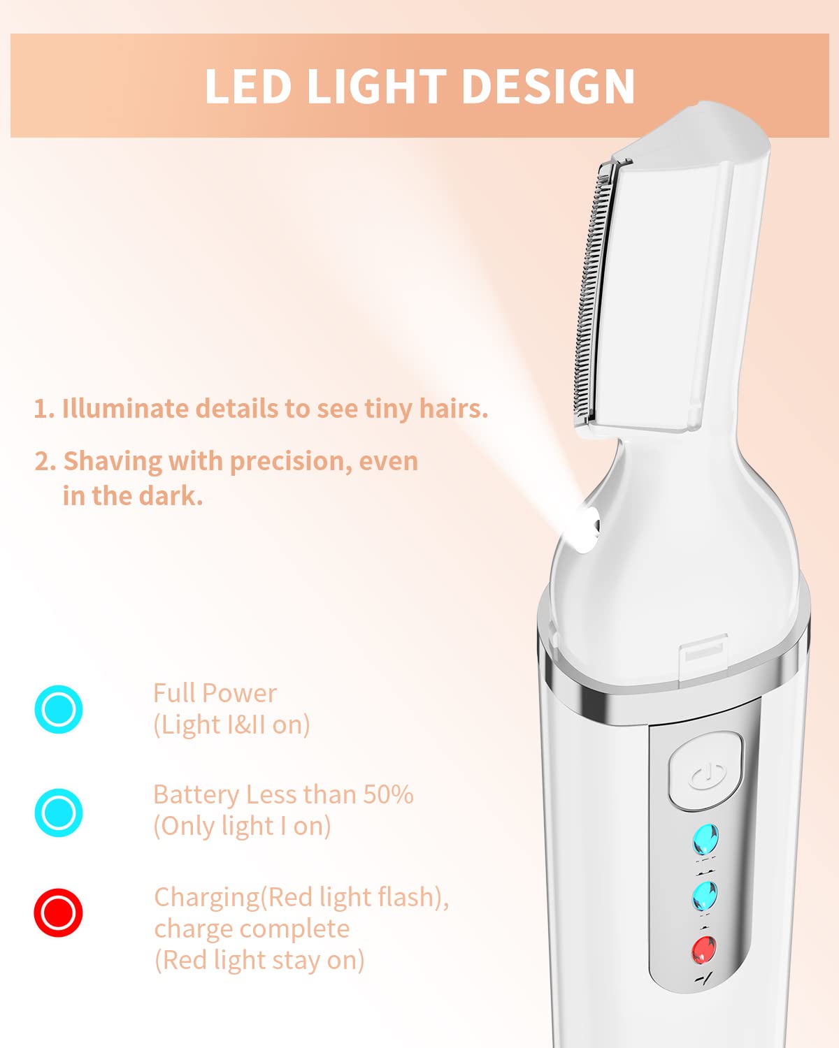 Dapsang Eyebrow Trimmer USB charging for cordless comfort.