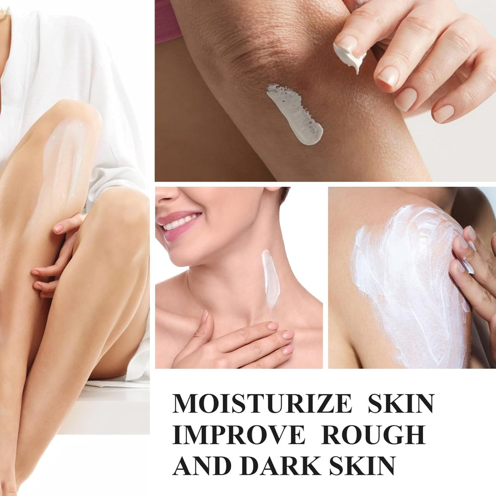 Dark Knees Remover cream dispense close-up highlighting easy application.