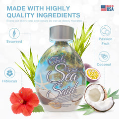 DARK TANS EXCLUSIVE aloe-coconut-hydration keeps skin moisturized while tanning.