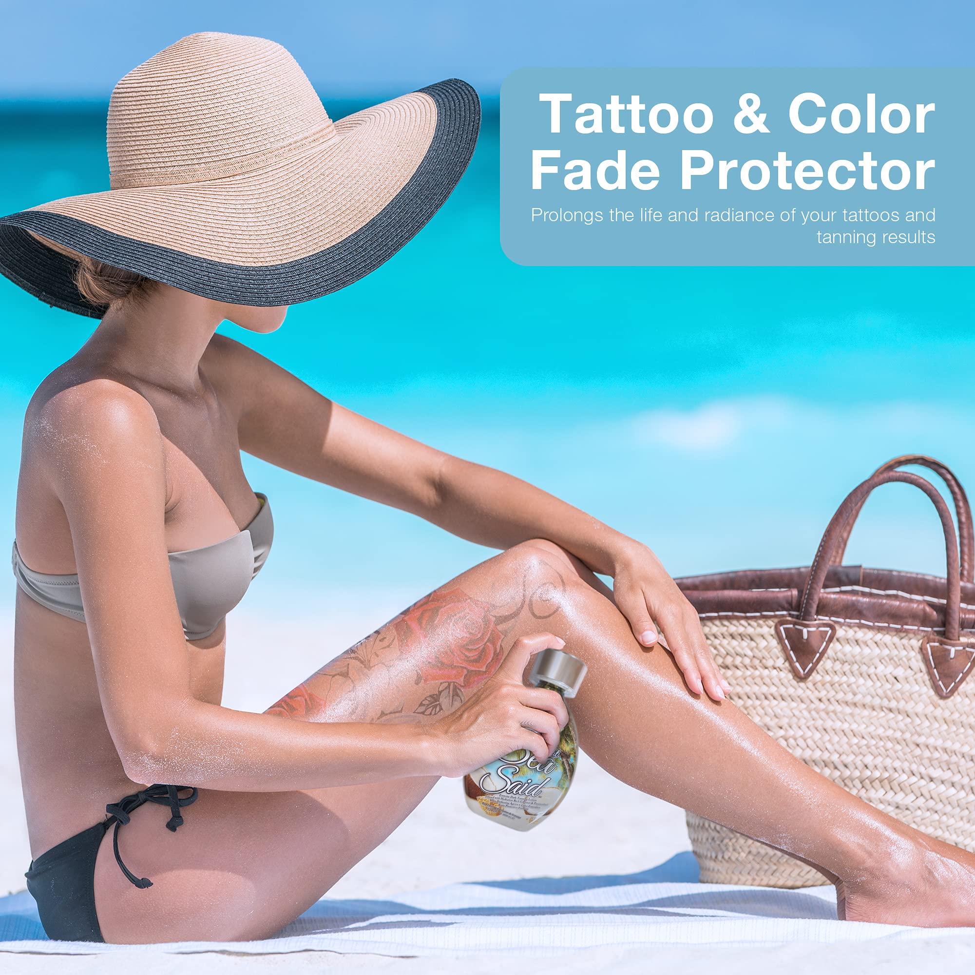 DARK TANS EXCLUSIVE coconut-scented lotion delivers a light tropical fragrance.
