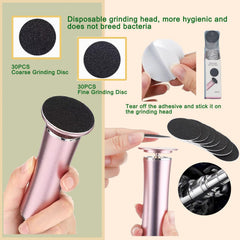 Darmave Pedicure Wand with sanding pads side view for hygienic care