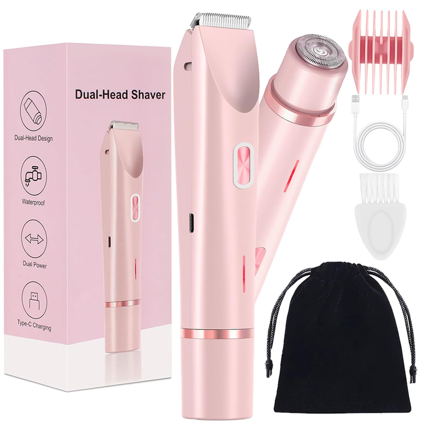 Darmave Silky Glow 2in1 shaver in hand for on-the-go grooming