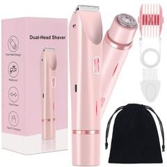 Darmave Silky Glow 2in1 shaver in hand for on-the-go grooming