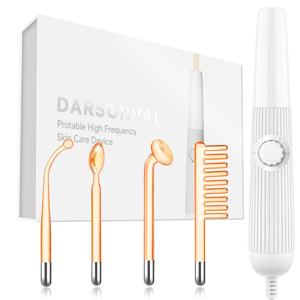 DARSONVAL high-frequency facial wand close-up for at-home skincare and convenience.