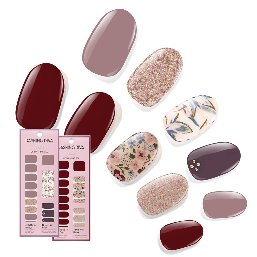 Dashing Diva Alpine Retreat nail strip with glossy gel finish for a durable mani.