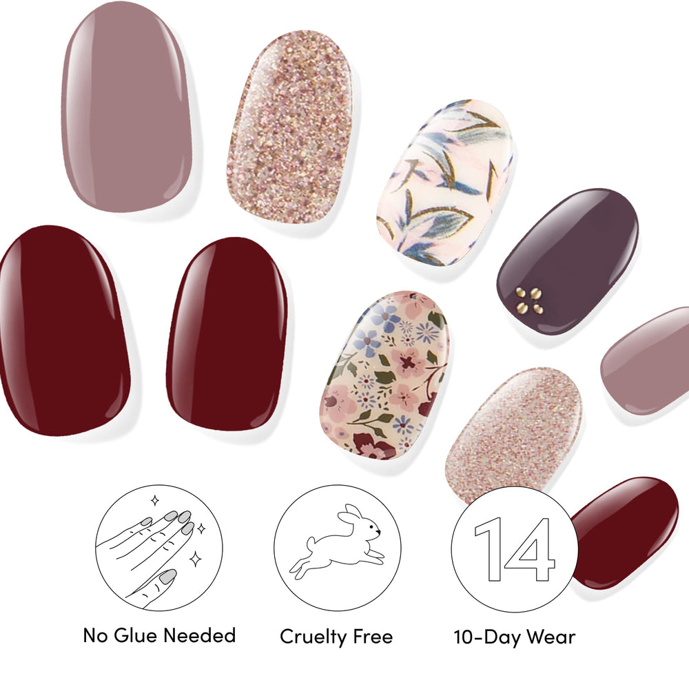 Dashing Diva easy-apply gel strips enable quick mani in minutes.