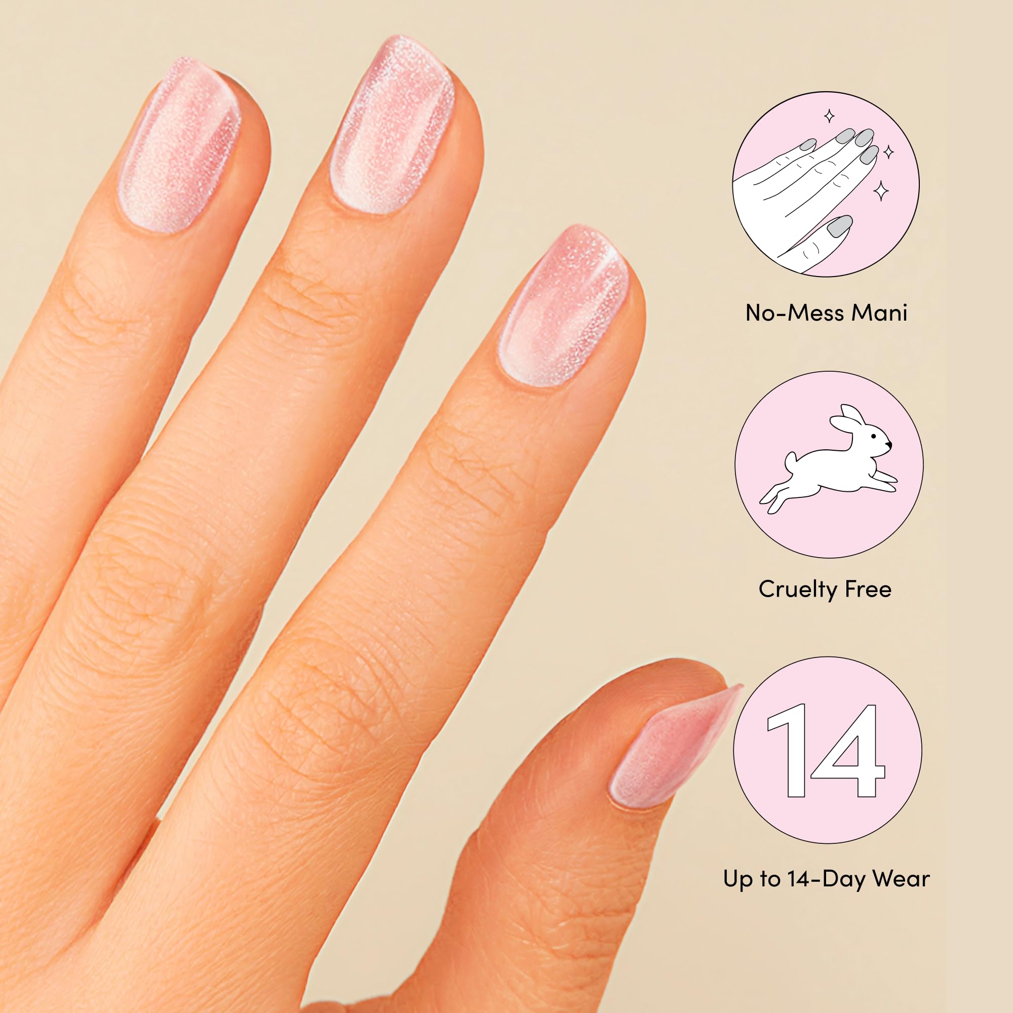 Dashing Diva Glaze Ballerina Blush color lineup image emphasizes bold, reflective gel finish.