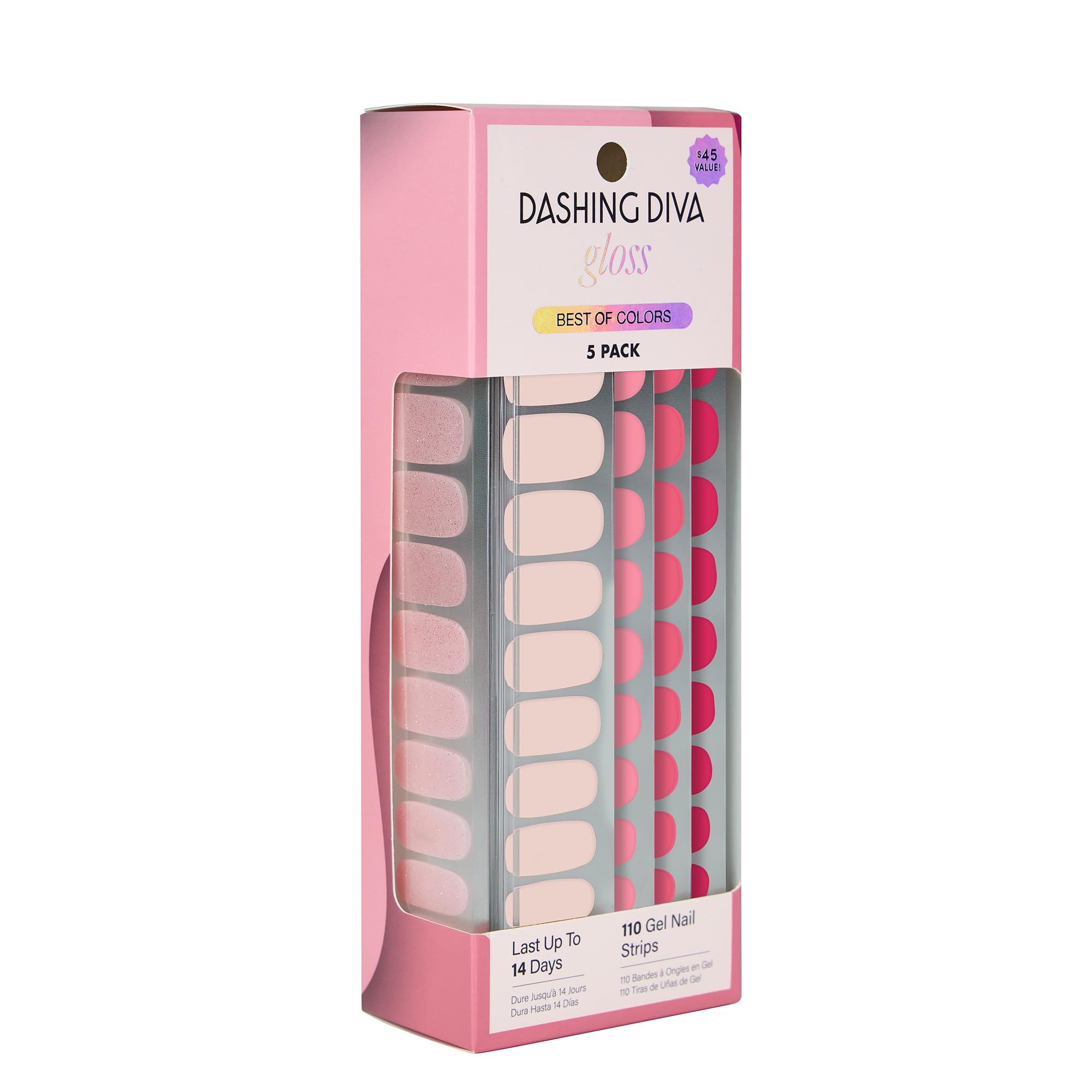 Dashing Diva Gloss nail-strips-110-wraps: salon-quality color at home.