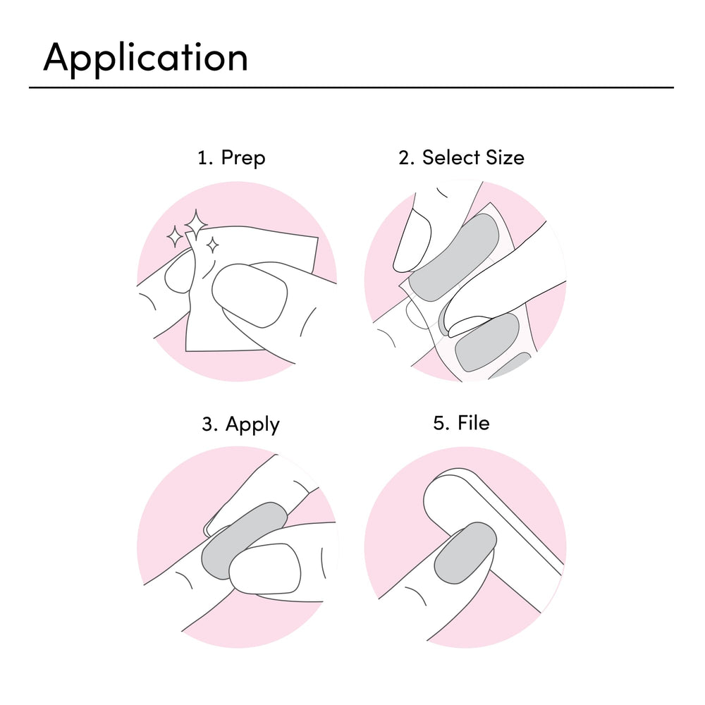 Dashing Diva Gloss application step image demonstrates peel and apply process