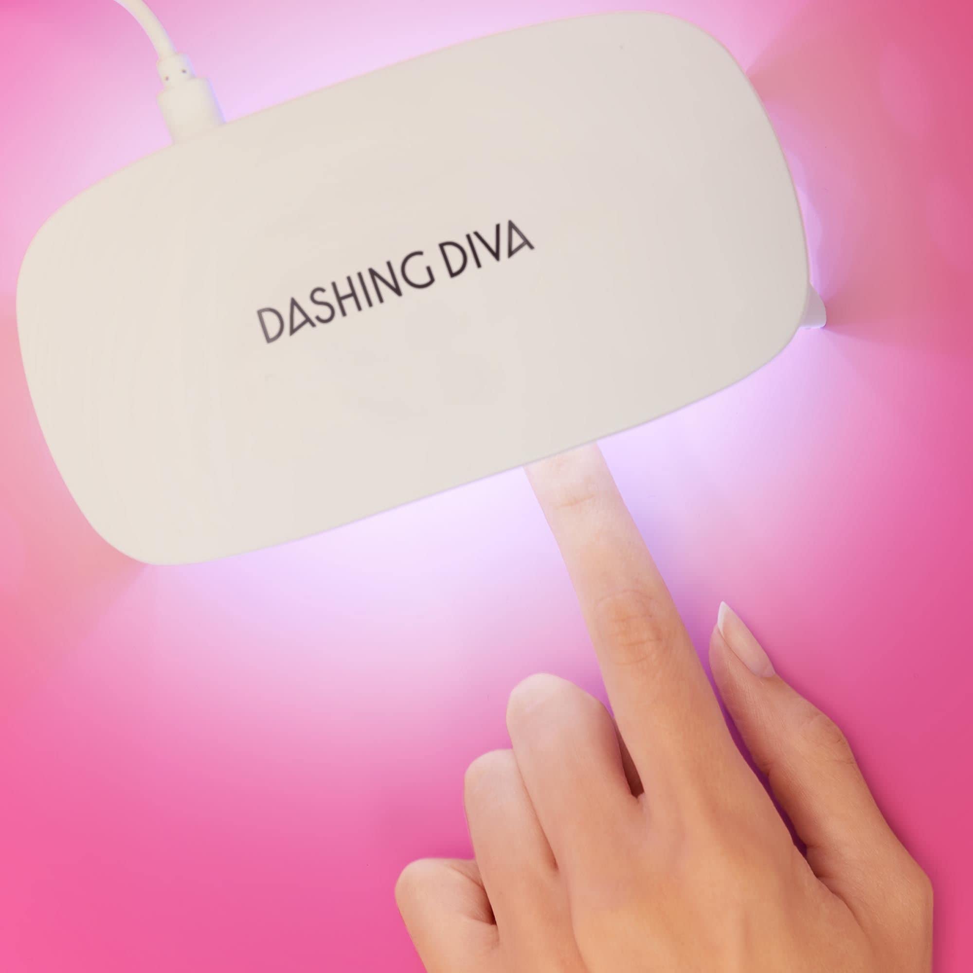 Dashing Diva Mini LED Gel Nail Lamp side view highlighting compact footprint.