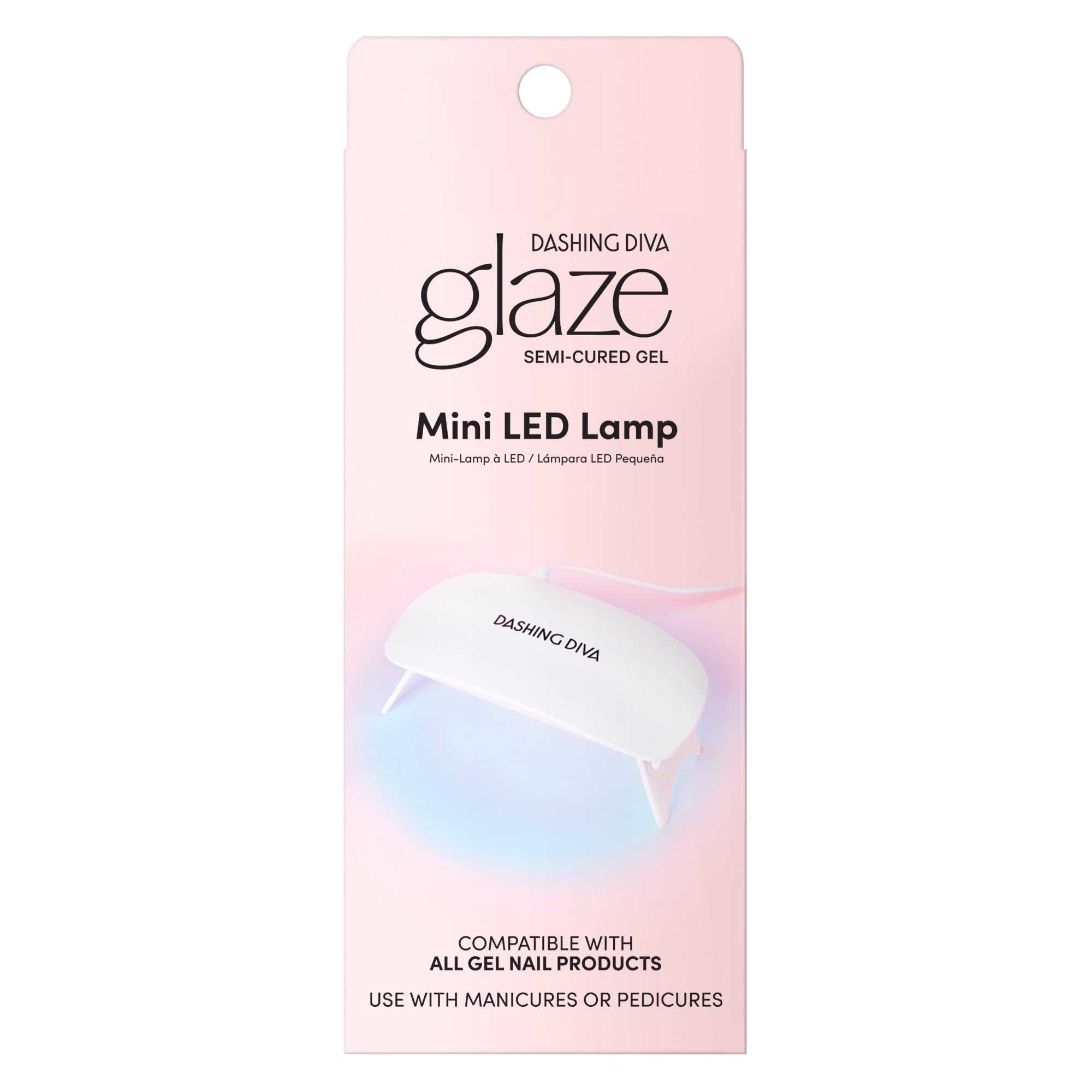 Dashing Diva Mini LED Gel Nail Lamp top view for quick at-home manicures.