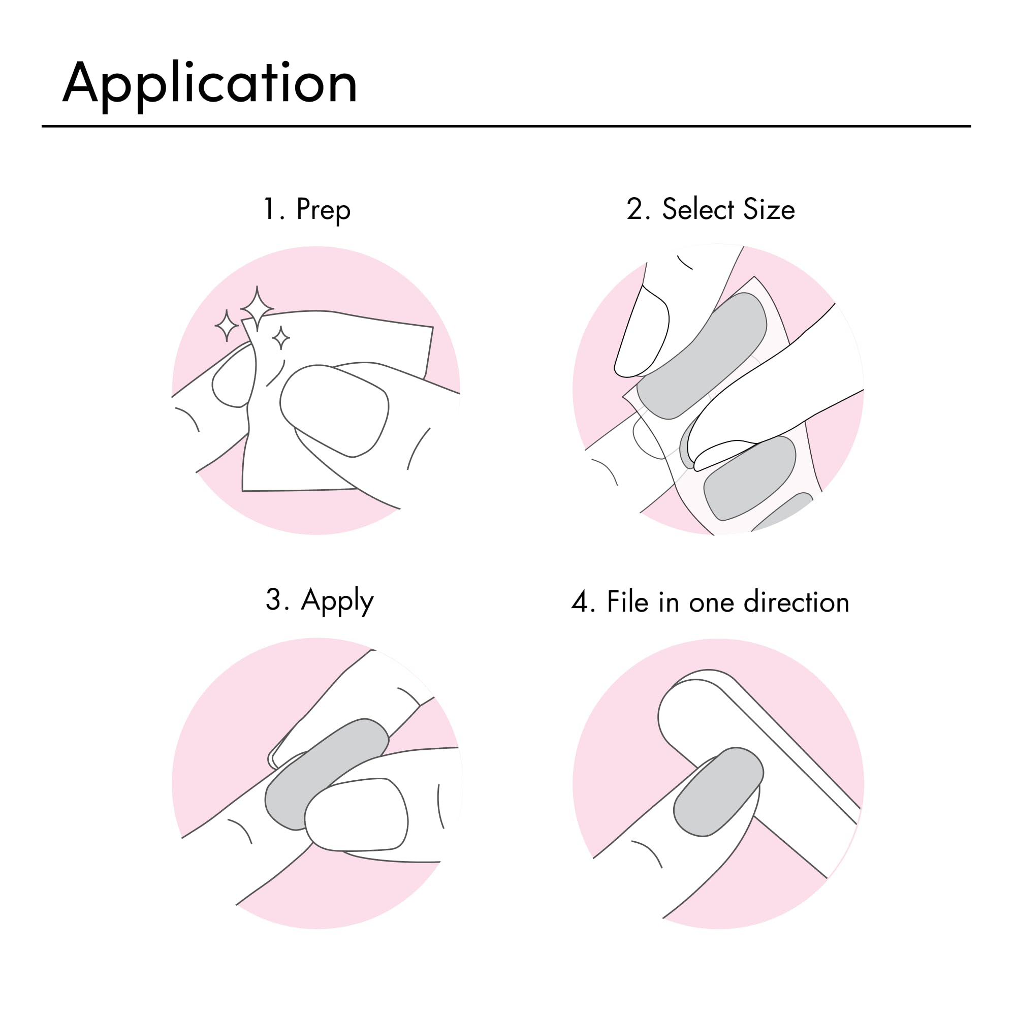 Dashing Diva Nail Files included in kit for shaping and perfect fit.