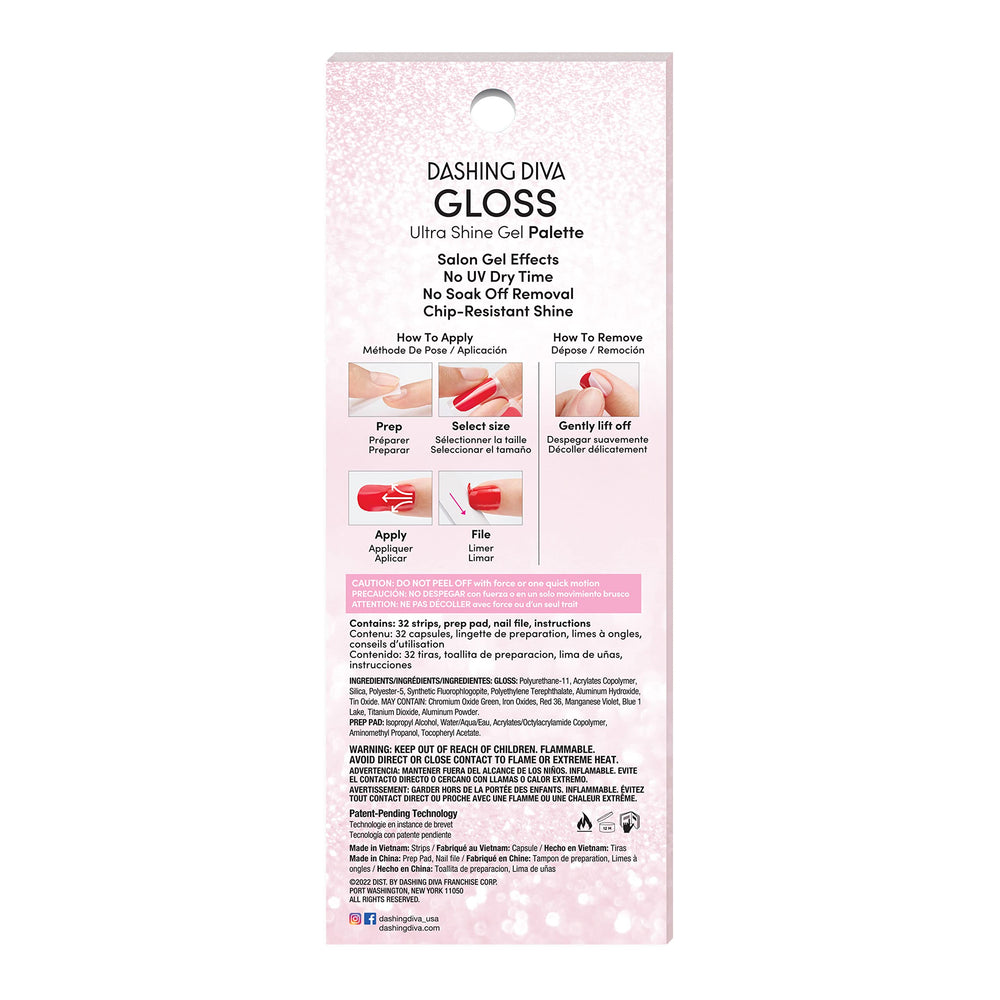 Dashing Diva Peppermint Marvel kit includes prep pad and file for at-home prep.