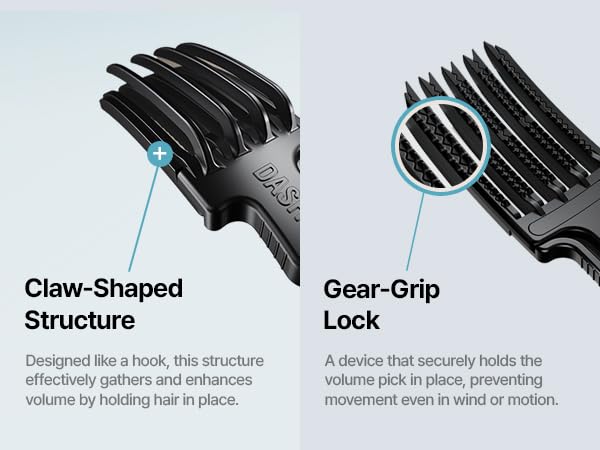 DASHU Daily Volume Pick smooth tips gentle on scalp and snag-free