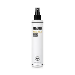 DASHU Mega Hold Spray bottle front view, all-day fixation ready for styling.