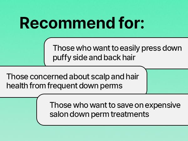 DASHU Perfect Downtech Original side hair press creates a sleek look.