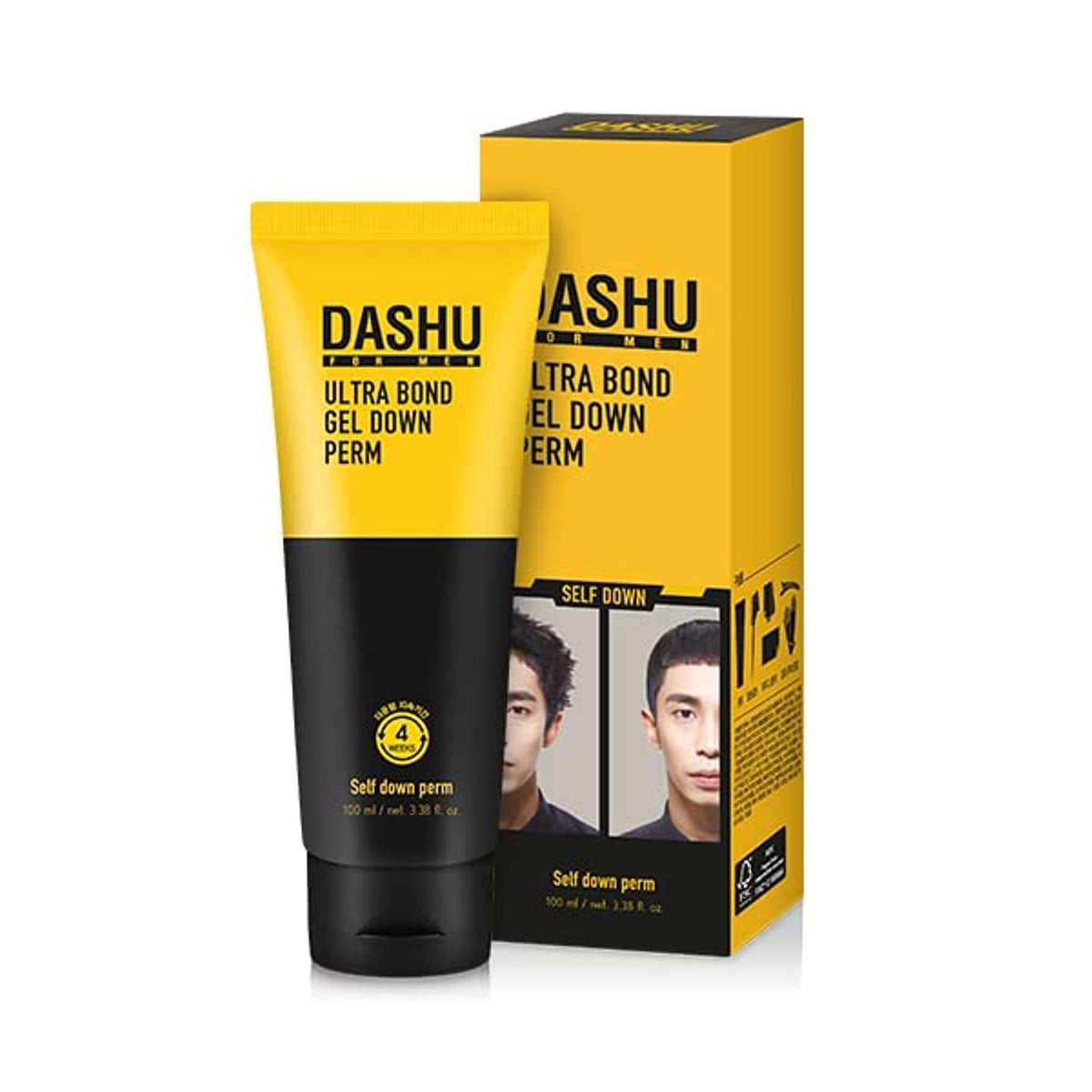 DASHU Premium Ultra Bond Gel Down Perm application demonstrates frizz taming.