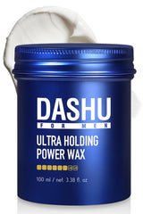 DASHU Ultra Holding Wax bottle shows long-lasting hold for defined hairstyles.